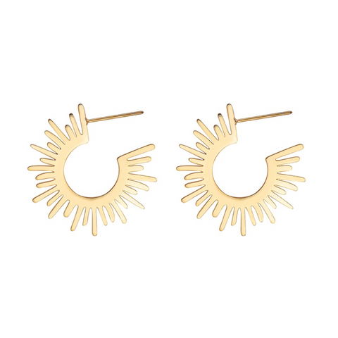 Sun Hoop Earring