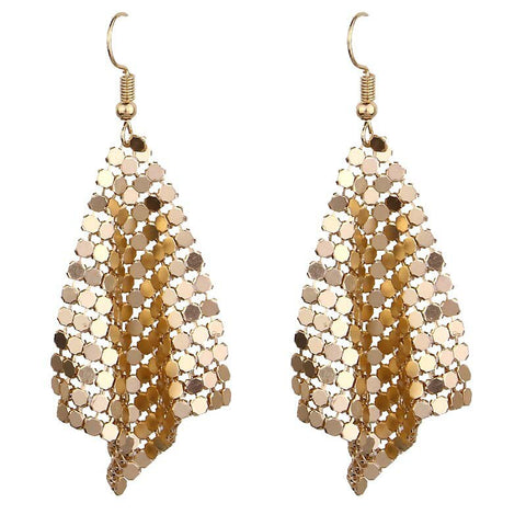 Sequin Drop Earring - Gold