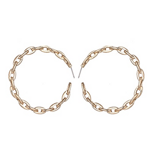 Gold Chain Hoop