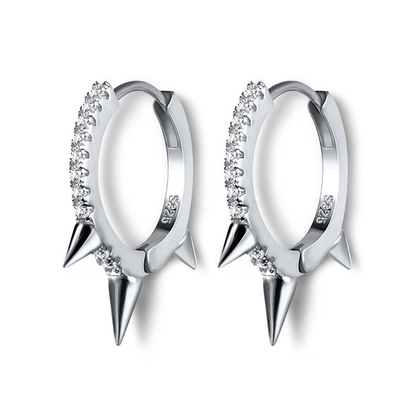 Spiked Diamanté Huggie