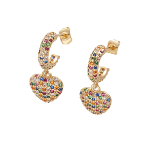 Rainbow Heart Hoop