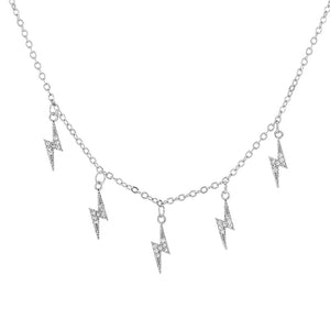 Silver Lightning Bolt Chain