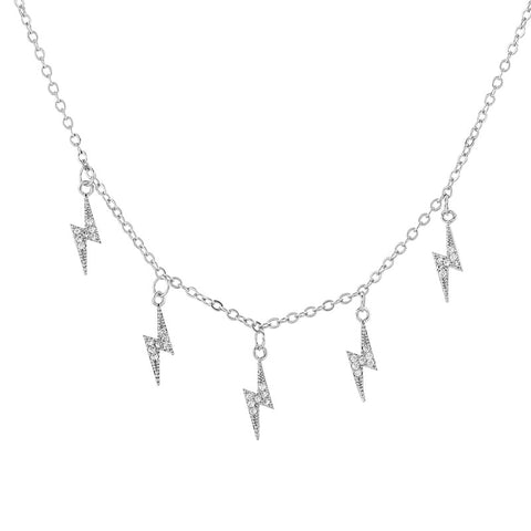 Silver Lightning Bolt Chain