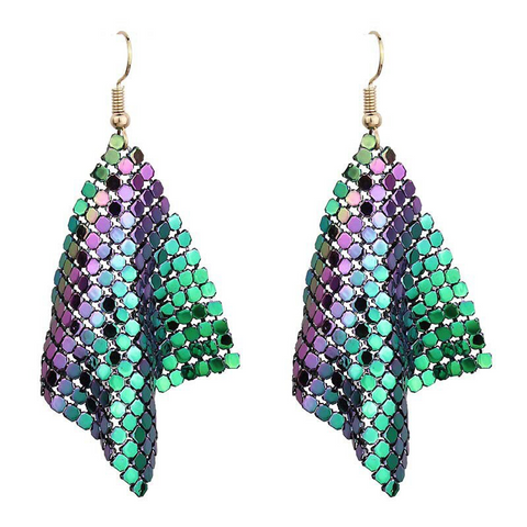 Sequin Drop Earring - Holo